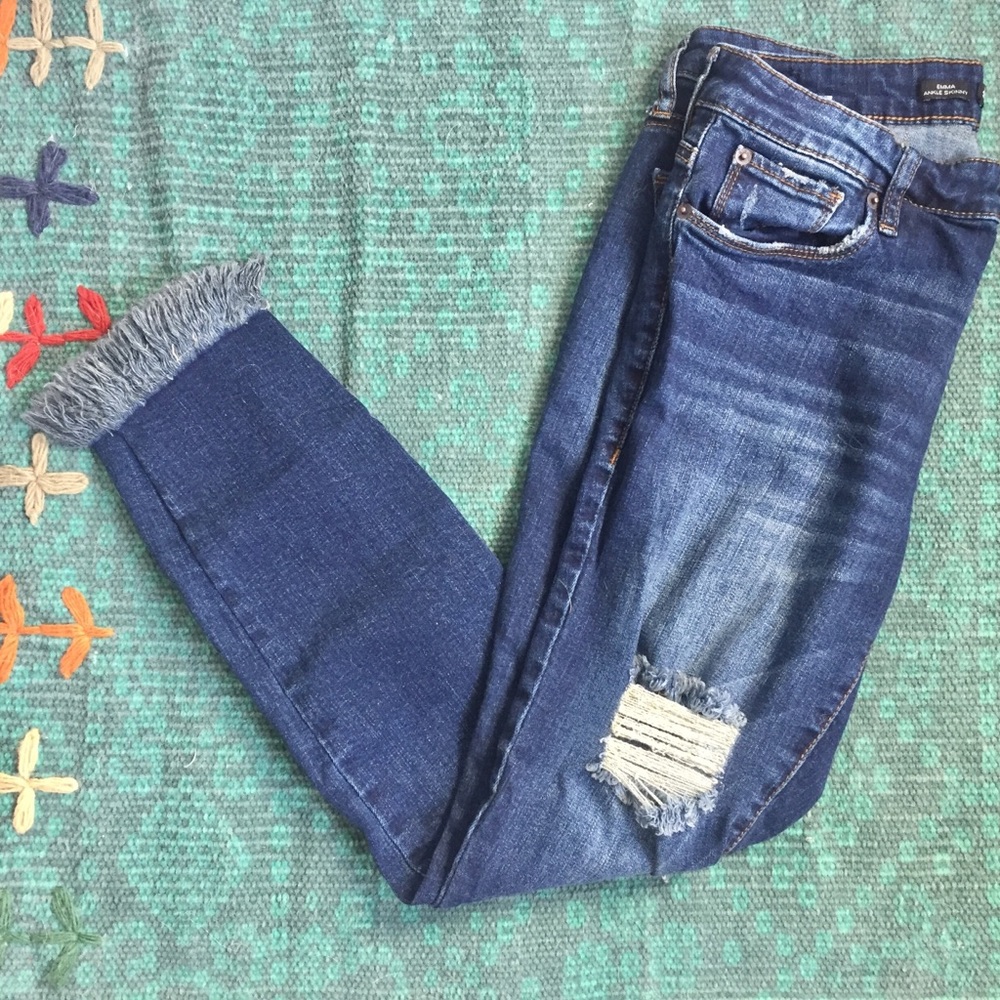 Distressed jeans